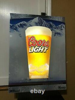 Coors Light Beer Led Bar Sign Man Cave Couleur Changing Equity Draft Decor Pint