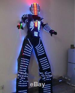 Costume Costume Vêtements Robot Led Illumination Danse Télécommande 7 Changement De Couleur