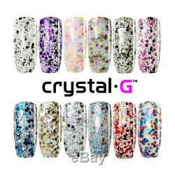 Crystal-g Confetti Sequins Poli À Ongles Gel Uv / Led Gamme P. Uniquement Au Royaume-uni Ebay