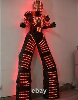 Déguisement De Vêtements Robot Led Costume Illuminated Dance Télécommande 7 Changement De Couleur