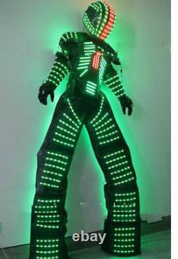 Déguisement De Vêtements Robot Led Costume Illuminated Dance Télécommande 7 Changement De Couleur