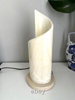 Difficile À Trouver Onyx Semi-précieuse Lampe De Table En Pierre 16hx7w Artisan Fabriqué À La Main