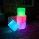 Éclairage Par Led Cube Tabouret Siège Chaise Illuminé Rechargeable Changeant De Couleur Lueur