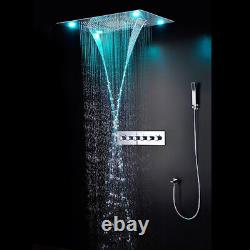 Ensemble de douche de luxe pour salle de bain avec pommeau de douche à changement de couleur et alimentation hydroélectrique