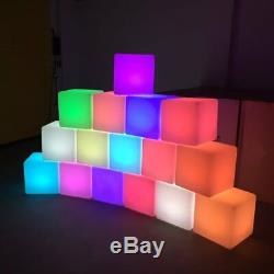 Étanche Garden Light Up Led Rgb Color Changing Cube Tabouret Outdoo Paysage