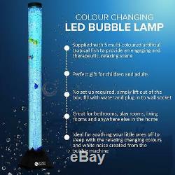 Extra Large 120cm Changement De Couleur Led Sensorielle Bubble Tube Lampe Mood Poisson D'eau