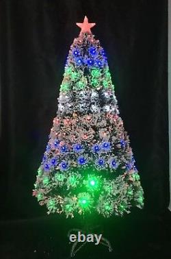 Fibre Optic Arbre De Noël Xmas Led Lumières Multi Couleur Changement 3ft/5ft/6ft/7ft