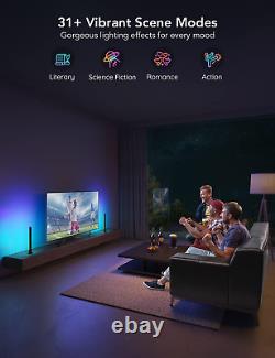 Govee RGBIC Barres Lumineuses pour Téléviseur, Rétroéclairage WiFi de 38cm avec Double Perles Lumineuses, Intelligent