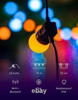 Guirlande lumineuse Twinkly Festoon Gen 2 contrôlée par l'application avec 20 LED intelligentes pour Noël de 10m