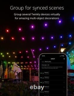 Guirlande lumineuse Twinkly Festoon Gen 2 contrôlée par l'application avec 20 LED intelligentes pour Noël de 10m
