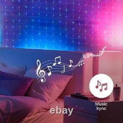 Guirlande lumineuse à LED intelligente 2M Smart Neon Rideau Musique Sync Application Contrôle RGBIC Personnalisable