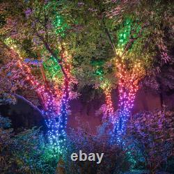 Guirlandes lumineuses scintillantes 400 LED RGB contrôlées par application Lumières multicolores