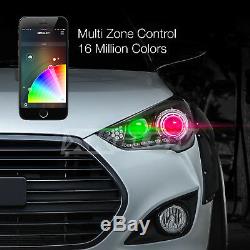 H13 Double Fonction Avec Led Ampoules + Color Changing Diable Eye App Smartphone