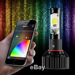 H16 Bright 6000k Phares Led Ampoules + Color Changing Diable Eye Control App