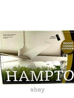 Hampton Bay Mara Ceiling Fan 54. Couleur Changeant Led À L’intérieur/extérieur, Blanc