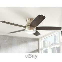 Home Decorators Ashby Parc 52 Changement De Couleur Led Nickel Brossé Ventilateur Au Plafond