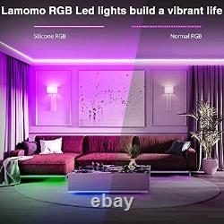 Lamomo 5m Rgb Led Strip Lights Avec Le Néon Changeant De Couleur À Distance Pour Bedroo