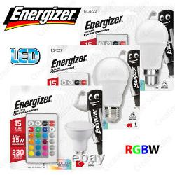 Lampe à LED RGB avec télécommande pour changement de couleur, douille B22 E27 GU10 Energizer
