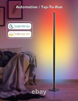 Lampe de sol LED intelligente RGB avec contrôle d'Alexa et Google Assistant pour changement de couleur