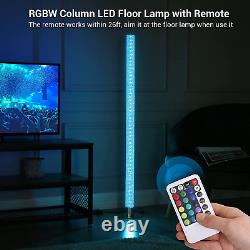 Lampe de sol d'angle à LED EDISHINE, lampes à changement de couleur RGB avec télécommande, 45Modern