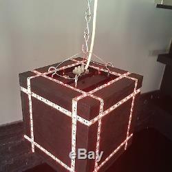 Led Light Cube Grand Plafond Lumière Multi Color Changement À Distance De Contrôle Moderne