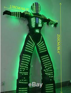 Led Lumineux Coloré Décoloration Robot Vêtements Costume À Distance Change Control