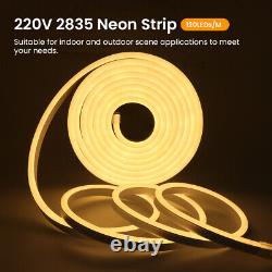 Led Strip Neon Flex Rope Light Imperméable 220v Kit D'éclairage Extérieur Flexible De