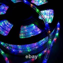 Lumière LED à corde de couleur changeante multicolore de 100 pi en plein air, branchement de 110 volts