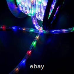 Lumière LED à corde de couleur changeante multicolore de 100 pi en plein air, branchement de 110 volts