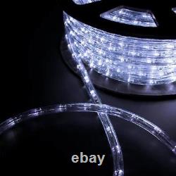 Lumière de corde LED blanche froide changeant de couleur de 100 pieds, 110 volts, à brancher à l'extérieur