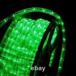 Lumière de corde à LED changeant de couleur verte, extérieure, de 100 pieds et branchée sur 110 volts.