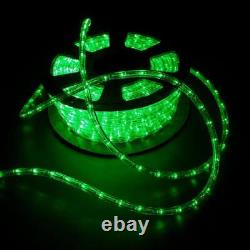 Lumière de corde à LED changeant de couleur verte, extérieure, de 100 pieds et branchée sur 110 volts.