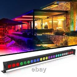 Lumière de lavage de mur LED 10X 96W 43'' RGB Changeant de couleur Barre d'éclairage de lavage de mur