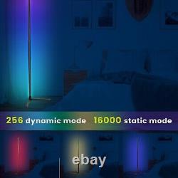 Lumière de sol LED à changement de couleur RGBW Minimaliste Lampe d'ambiance Support d'angle de 90 cm de hauteur