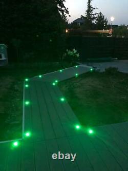 Lumière de terrasse RGB Ø30mm à changement de couleur pour plinthe, cuisine, jardin, éclairage de terrasse