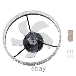 Lumière de ventilateur à intensité variable en cristal à 6 vitesses avec commande APP et télécommande