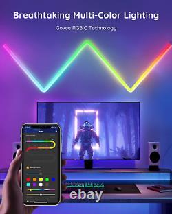 Lumière murale intelligente Govee Glide RGBIC, lumières de jeu LED synchronisées avec la musique avec 40+ modes de travail