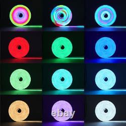 Lumières de bande LED néon WS2811 12V/24V RGB couleur complète Prise EU/UK Contrôle WIFI APP