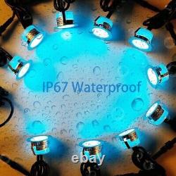 Lumières de terrasse RGBW 31mm 12V Bluetooth Application Changement de couleur et blanc 30 Pack