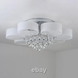 Lustre plafonnier à LED 3 5 7 voies avec 5 lumières d'ambiance changeantes de couleur et télécommande