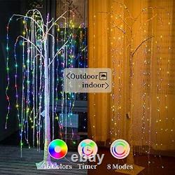 Maintenantto Birch Lighted Willow Tree 5ft 180 Couleur Changeant Fée Twinkle Led Lig