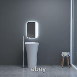 Miroir de salle de bain LED intelligent anti-buée, changement de couleur, avec interrupteur tactile, 600 x 400mm.