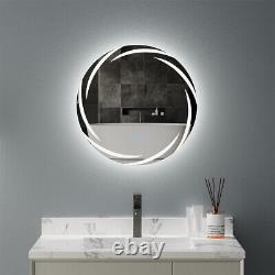 Miroir de salle de bain éclairé à LED Miroir de maquillage anti-buée Changement de couleur 3000/4000/6000K