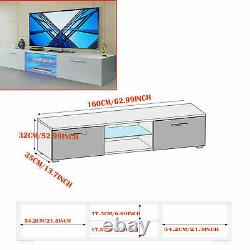 Moderne 160cm Tv Unit Cabinet Tv Stand Cabinet Matt Body & High Gloss Doors Led