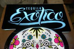 NOUVELLE enseigne lumineuse Tequila Exotico crâne de sucre LED changeant de couleur pour le Jour des Morts