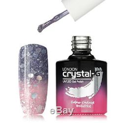 New Crystal-g, Couleurs Thermiques Changement Th-33 Uv / Led Gel Vernis À Ongles, Royaume-uni Marque
