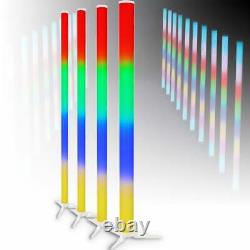Pack de 4 tubes à impulsions Equinox LED Rainbow Colour Changing DJ Disco Party Light FX