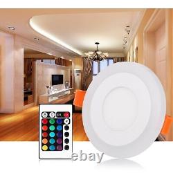 Panneau lumineux LED à anneau changeant de 16 couleurs RGB pour plafond, mince et élégant, pour créer une ambiance lumineuse dans la chambre.