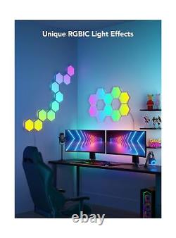 Panneaux Lumineux Govee Hexagon, Luminaires Muraux À Led Intelligentes, Luxeur Mural Glide Hexa Rgbic