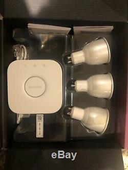 Philips Hue Gu10 White Spot Et Couleur Ambiance Kit De Démarrage Intelligent Ampoule 3 Led Pack